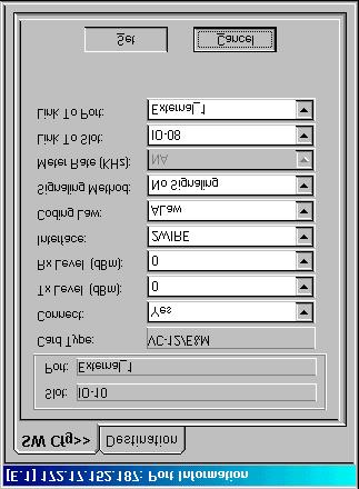 RADview-PC/TDM User s Manual Megaplex-2200 Edit Configuration Operations Figure 57. Software Configuration Dialog Box VC 6 & VC 12 Cards Table 51.