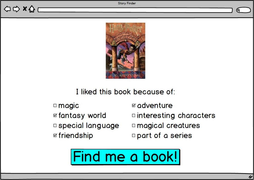 After locating the book in the library s catalog, descriptive metadata will populate a checklist where the student can identify what they liked