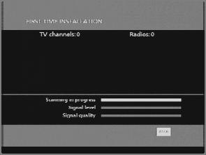 Your Set Top Box will automatically start to look for available channels.