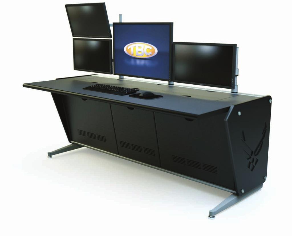CTL Series Pre-configured Straight Consoles CTL-SBA Concept: 2 Position Console 2-25 bays, with drawer pedestal and full depth countertop.