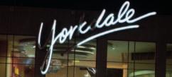 Razor sharp. Illuminated advertising as exemplified by the Yorkdale logotype.
