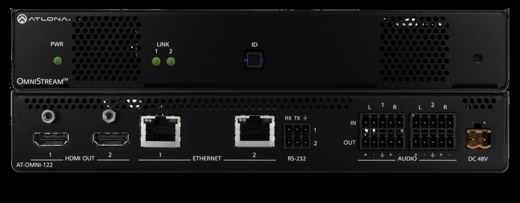 Introduction The Atlona OmniStream 122 () is a networked AV decoder with two independent decoding channels and two independent HDMI 2.