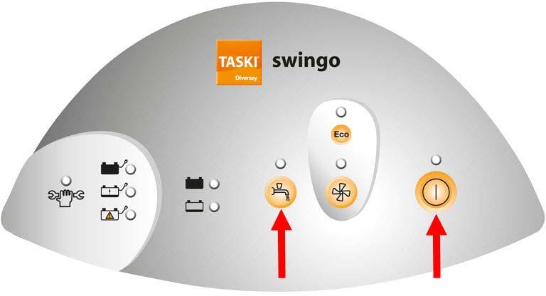 3.3 Dashboard service menu The TASKI swingo 755B eco has no dashboard service menu functionality. There is one exception: reset of the service hour counter. 3.3.3 Reset service hour counter To reset the service hour counter LED you have to perform the following steps: ST.