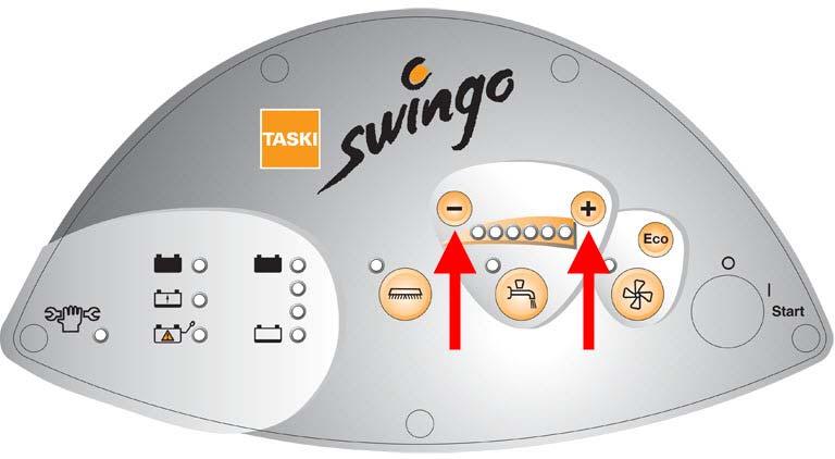 4.4 Dashboard service menu The TASKI swingo 755B power, 855B power and 1255B have no dashboard service menu functionality. There is one exception: reset of the service hour counter. 4.4.1 Reset service hour counter ST.