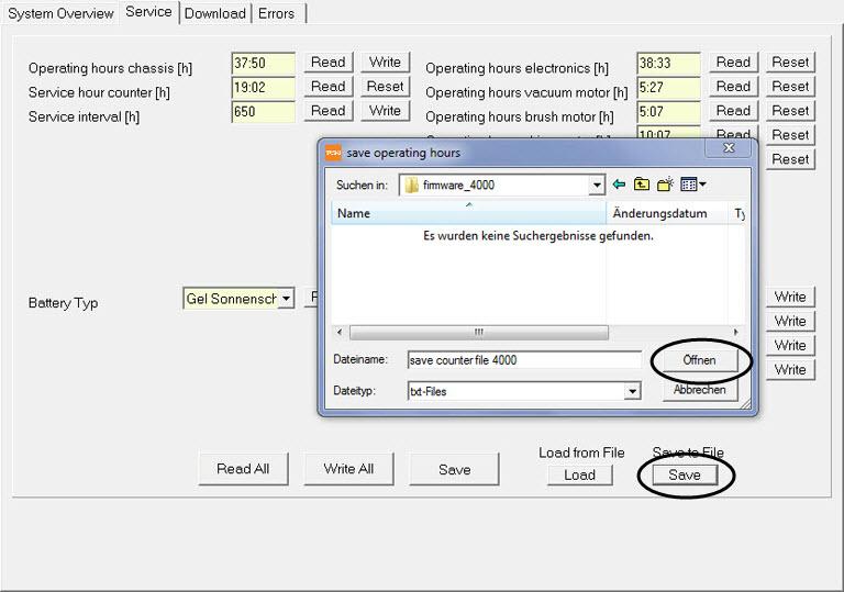_5000_V1.00.fm You can only Save after you had communication between PC/Laptop and the electronics and after pressed either one of the Read or the Read All button.