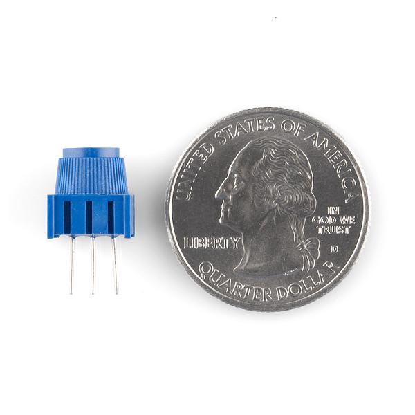To hook up the potentiometer, attach the two outside pins to a supply voltage (3.3V in this circuit) and ground.