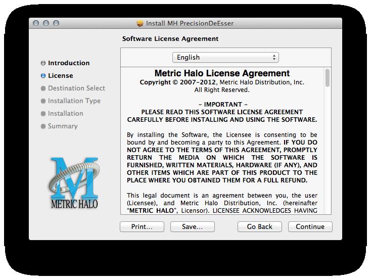 Installation Figure 2.3: License agreement After you have read it, click Continue 4.