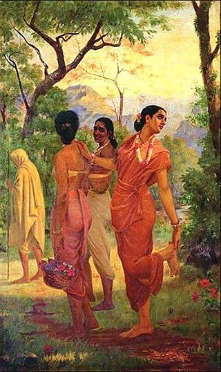 Dramas of Kalidasa अ भ नश क तलम म ल वक ग न मत रम the story of King Agnimitra, who falls in love with the picture of an exiled servant girl named Mālavikā.