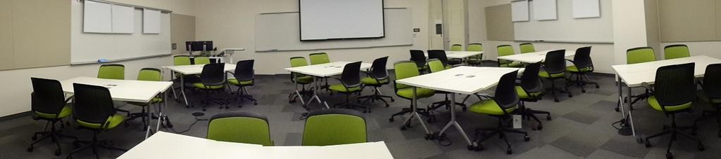 40 seats (highlighted rooms are equipped with video conferencing capabilities and lecture