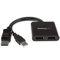 MST hub DisplayPort to 2x DisplayPort StarTech ID: MSTDP122DP This MST hub lets you connect two monitors to your DisplayPort (DP) 1.2 equipped Windows laptop or desktop.