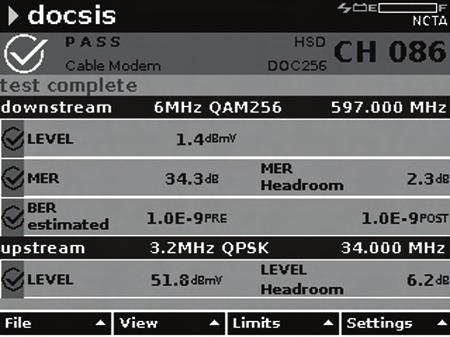 Using the range screen a technician is able to see what levels the DSAM s cable modem is reading and transmitting.this allows the tech to see how close the customer s cable modem would be to failing.