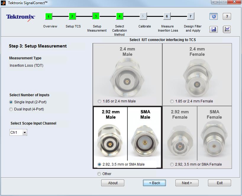 SignalCorrect overview The SignalCorrect software application runs on the Tektronix performance oscilloscopes.