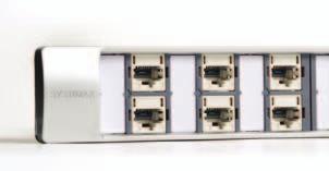The 360 Modular Panel supports the deployment of InstaPATCH Cu pre-terminated copper solutions and features the elegant SYSTIMAX 360 design.
