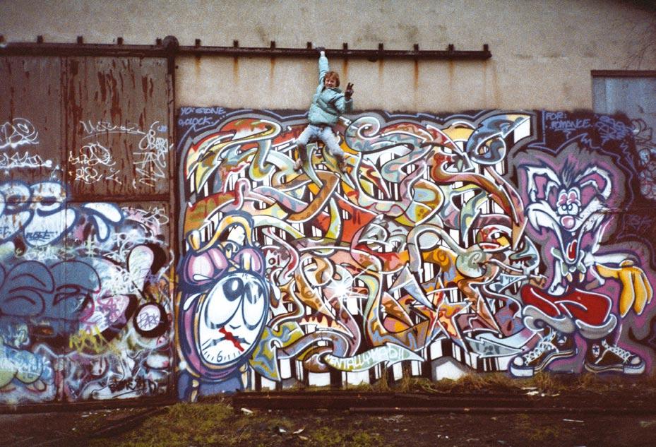 Coming up Graffiti really started to take shape in Copenhagen around 84.