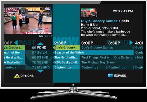 TV Explore the guide The search for programs that interest you is fast and easy. The guide includes every program on every channel airing within the next 12 days.