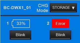 batteries are not inserted No Battery D [Blink] button Enables indicators for identifying each slot.