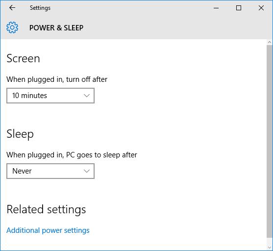For details on how to configure power settings, refer to the operating instructions for your computer and operating system.