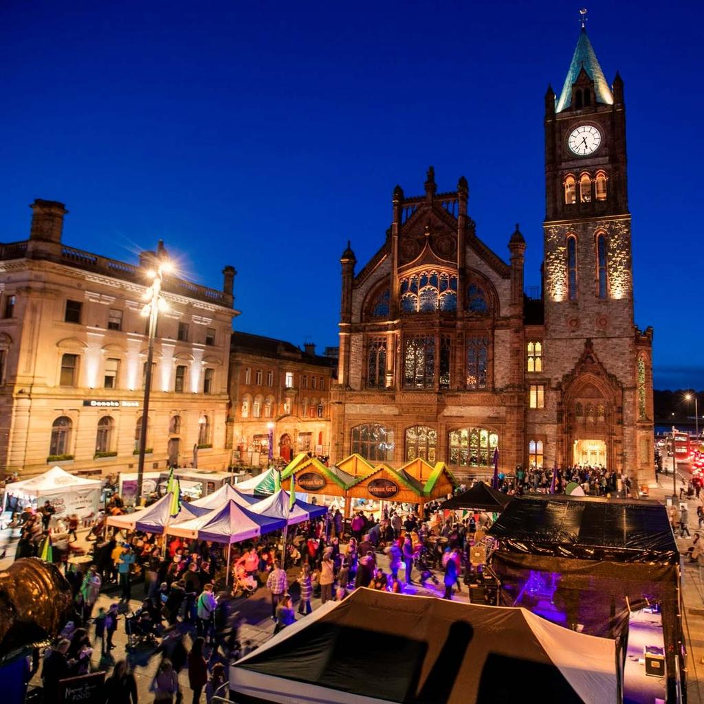 Welcome to a Legenderry Festival Visiting Derry Located in the stunning northwest of Ireland, the charming city of Derry~Londonderry is renowned as one of the finest walled cities in Europe, full of