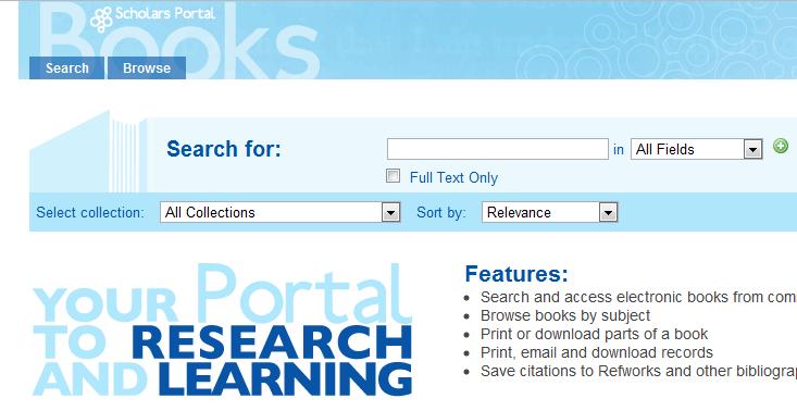 Comparing Scholars Portal & ebrary e-book platforms Rajiv Nariani York University