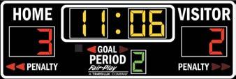 of the 1600 series hockey scoreboards display critical game information when vertical space is limited.