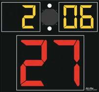 Locker Room Clock CL-1450-4 Keep players, coaches and offi cials informed of game