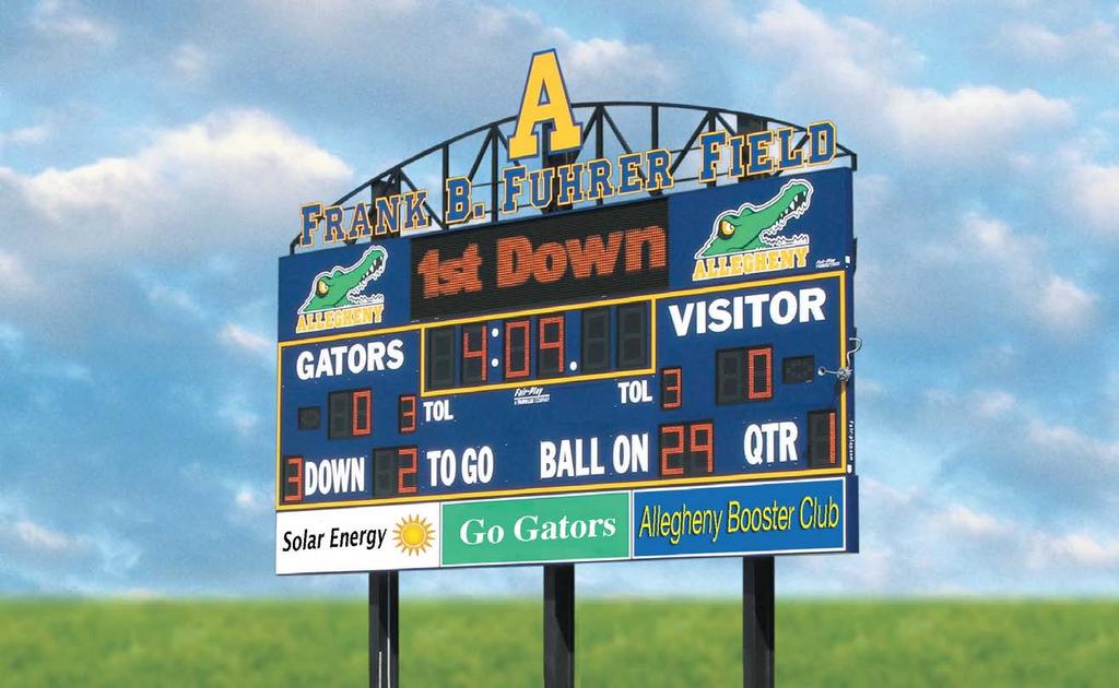 Custom Signs Enhance school spirit in the stands with digital displays from Fair-Play.
