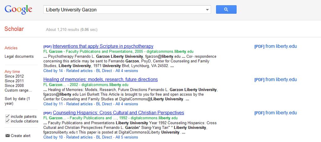 Google Scholar www.scholar.google.