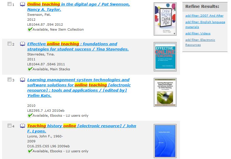 TITLE Sample text 1 Sample text 2 Sample text 3 LUCAS search for online teaching.