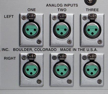 CONNECTING AN UNBALANCED ANALOG SOURCE Although the inputs are all of the 3 pin type, an unbalanced source is easily accommodated by using a special cable.