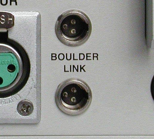 BOULDER PRE- AMPLIFIER BOULDERLINK "DAISY CHAIN" BOULDER POWER AMPLIFIER BOULDER POWER AMPLIFIER MASTER SLAVE SLAVE TO ALL OTHER SLAVE UNITS B O U L D E R L I N K Boulderlink is a means of