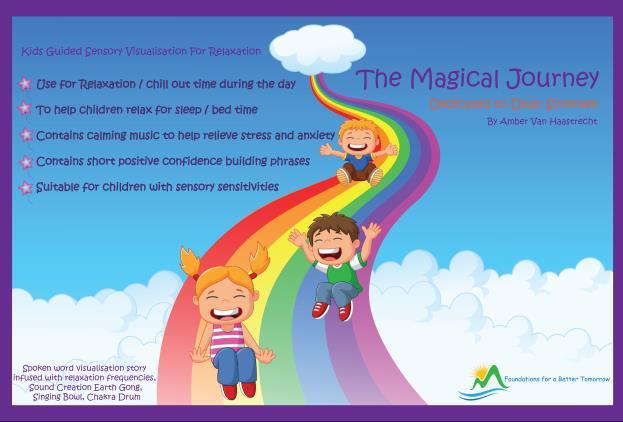 Kids Guided Sensory Visualisation for Relaxation Spoken word visualisation story infused with relaxation frequencies, Sound Creation Earth Gong, Singing Bowl, Chakra Drum and Didgeridoo.