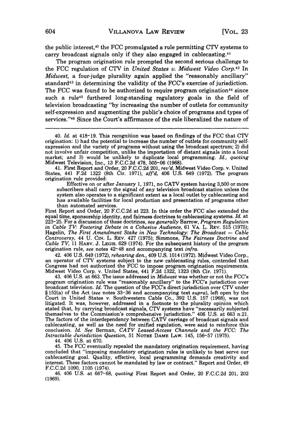 Villanova Law Review, Vol. 23, Iss. 3 [1978], Art. 8 VILLANOVA LAW REVIEW [VOL.