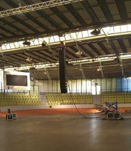 Line Array in Sports Arena *Measurements