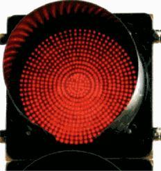 A red LED traffic light.