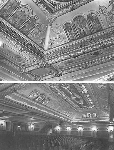 Left: The viewing area of the Rialto Movie Theatre, Montreal- 1930