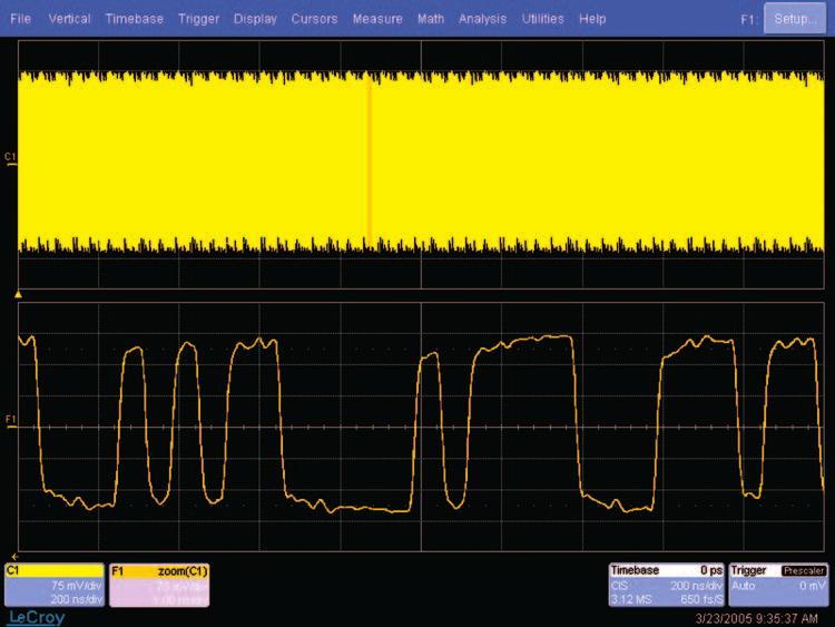 The WaveExpert can capture over 125,000 times more waveform samples than any other sampling oscilloscope, opening up a vast array of measurement and analysis capabilities.