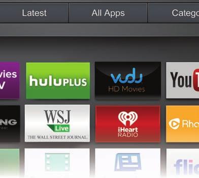 Apps with a small lock icon in the right-hand corner cannot be deleted. The following tabs are located at the top of your Fullscreen V.I.A. Plus Apps Window: My Apps: Displays apps that are installed on your TV.