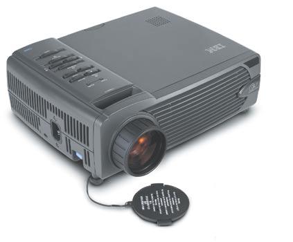 8 pounds) and a 50% reduction in size and requires barely more desk space than a standard sheet of paper, this projector provides portability to share throughout your department.