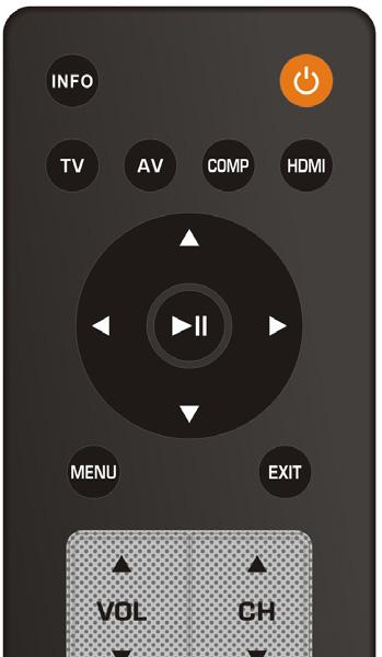 or " button on the remote control once for the next or previous channel, or hold it depressed until the desired channel is reached.