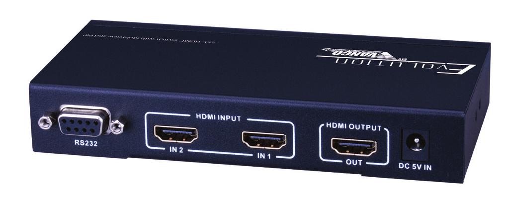 2x1 HDMI SWITCH with Multiview and PIP Vanco Part Number: EVSW21MV 2x1