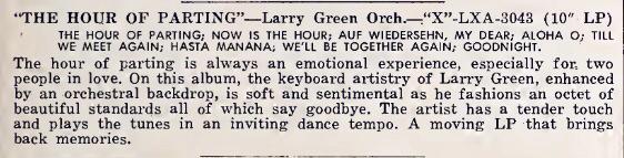 LXA-3043 Larry Green Hour of