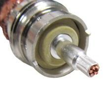 The example shown uses DXE-213U Coaxial Cable and the Amphenol Connex AMP-182102 PL-25 Connector.