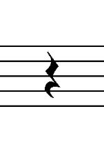 1. Match up the notes with the rests of the same length draw