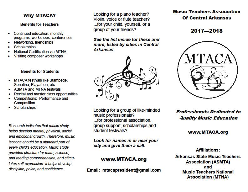 MTACA s Updated Brochure (Outside) I ll bring copies to this Friday s