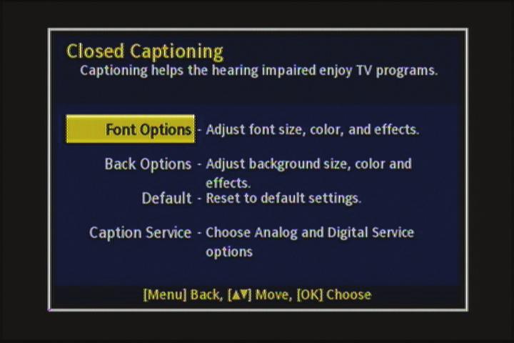 You can select: Font Options - 1 To choose the typeface, size, style, color, and effects. Back Options - 2 To choose the background edge, type, color, and effects.