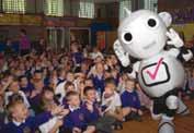 28 REPORT ON THE FIRST DIGITAL TV SWITCHOVER IN WHITEHAVEN / COPELAND, CUMBRIA Below: Digit Al at Jericho Primary School assembly on October 17th 5.