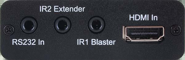 IR 1 Extender: plug the IR Extender cable for IR signal being received. place IR Extender within direct line of site with the IR Remote.