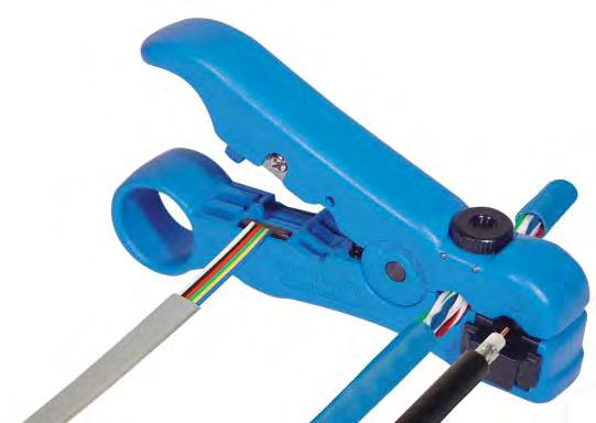 steel blade strips and cuts cable Steel frame construction and long lasting use Rubber handle