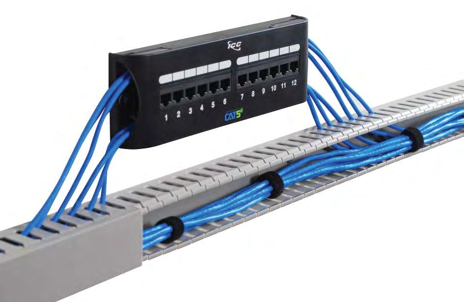trim, and paint to fi t virtually any color décor and application layout Pre-drilled mounting holes for easy mounting WIRING DUCT FILL CHART - 40% CAPACITY TYPES OF CABLES WIRING