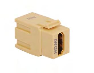 CARTON / CASE IC107HDMxx¹ HDMI connector 50 / 400 Color (xx¹) = WH IV BK AL USB MODULAR COUPLERS HD STYLE Female to female